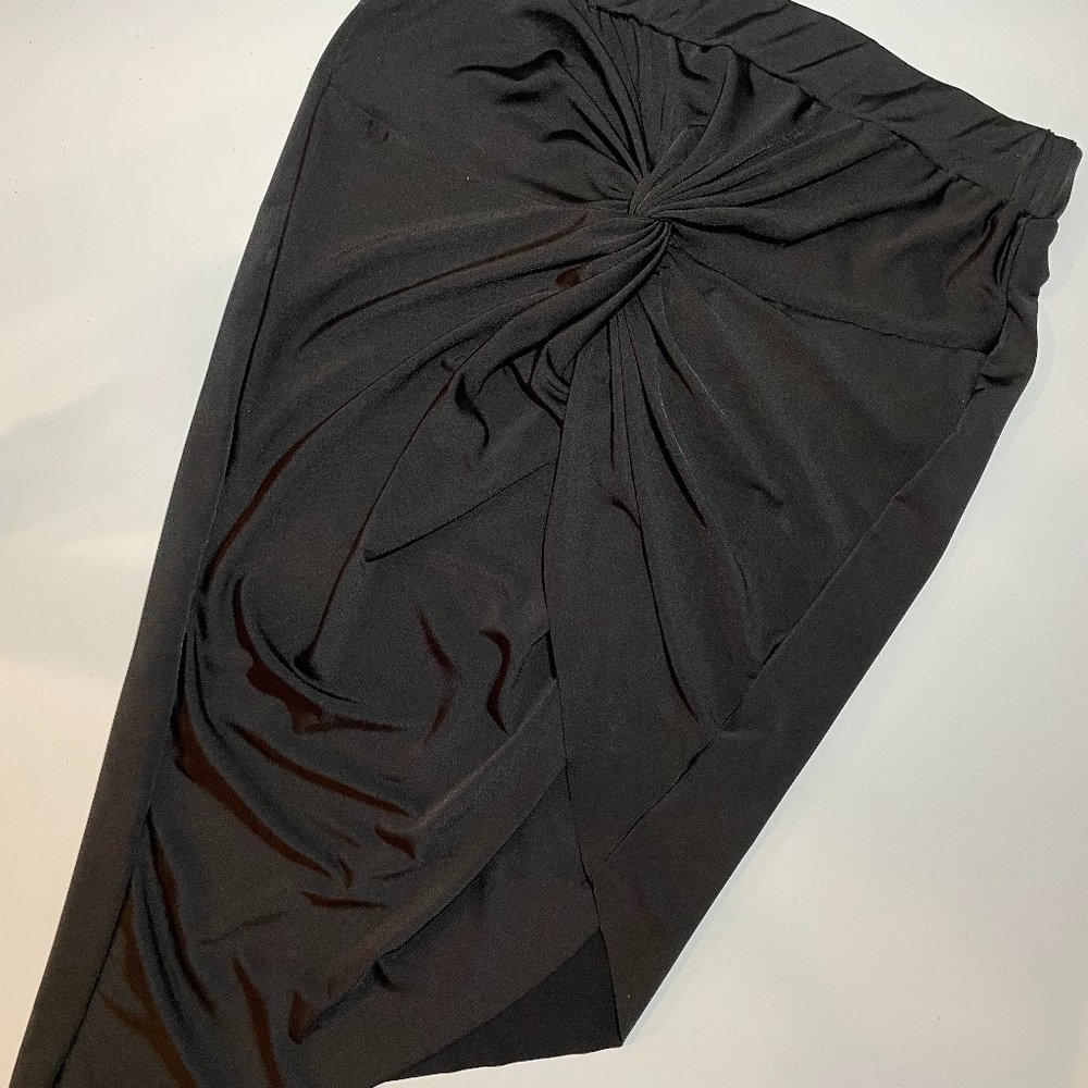 MEEK Single Knot Stretchy Skirt Super Sexy sz L Black
